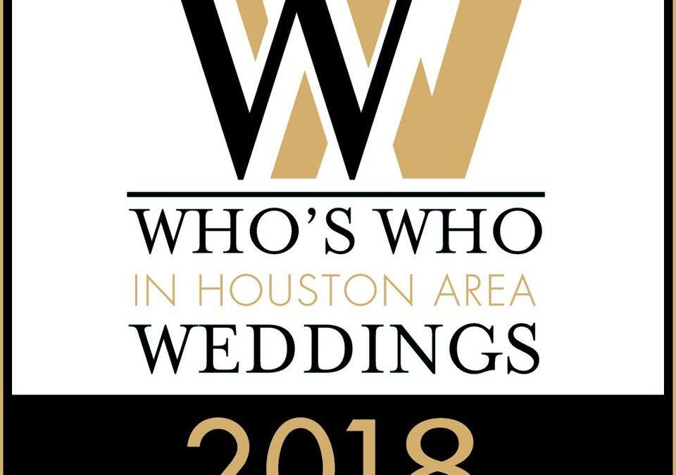 We Are Now in the Who’s Who for the Bridal Extravaganza July 21-22, 2018